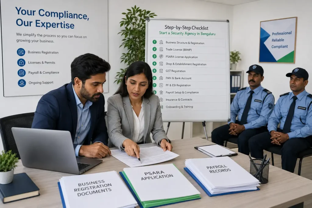 Licenses Required for Security Agency Business checklist for Bengaluru agencies