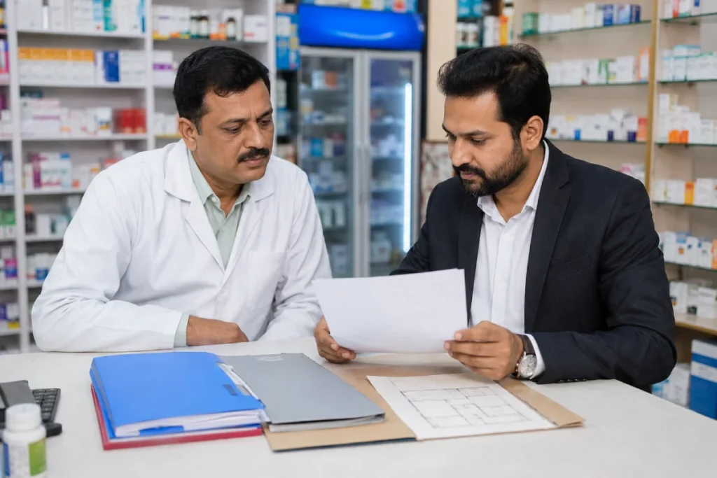 Retail drug licence documents for Karnataka pharmacy application
