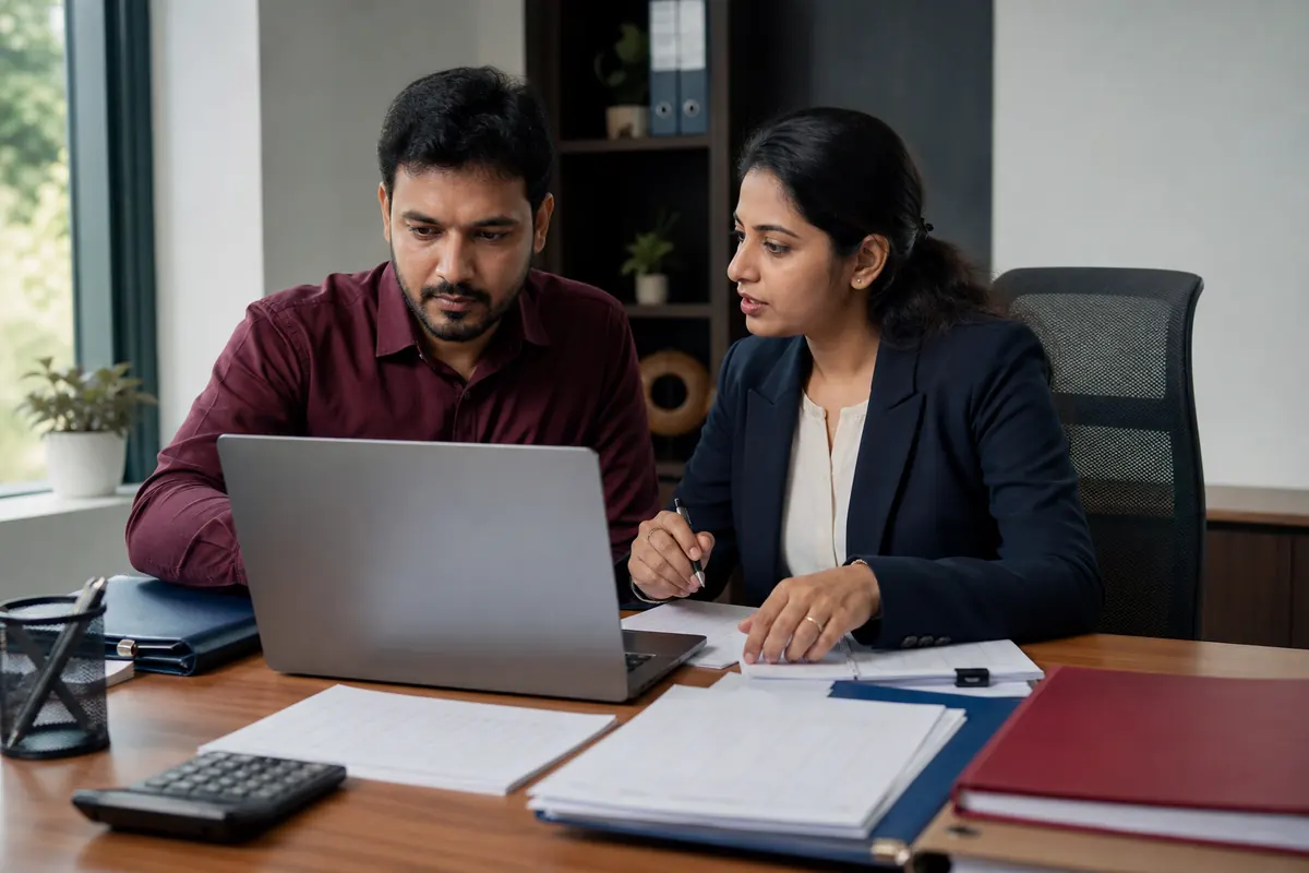 Karnataka employer reviewing Professional Tax compliance with a finance professional